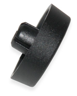 PVC leg HFF-1 D=20.8mm H=6.4mm Black