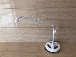 Стійка підлогова на коліщатках FS3-B для ламп, луп кільцева ЧОРНА