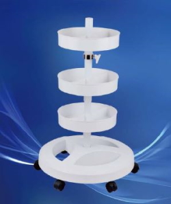 Floor stand on wheels FS3-B for lamps, ring loop BLACK