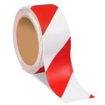 Warning tape<gtran/> red-white self-adhesive 0.13mmx48mmx33m<gtran/>