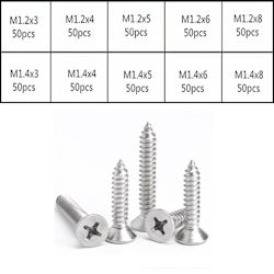 Set of stainless steel screws KA1.2, KA1.4 500pcs. stainless steel 304