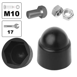 Cap for bolt/nut M10 black