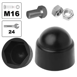 Cap for bolt/nut M16 black