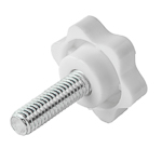 Clamping handle M6x20mm white