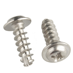 Self-tapping screw, nickel-plated 3x10x7mm half round with PH collar