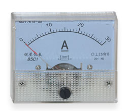 Panel dial ammeter 30A DC 85C1 series