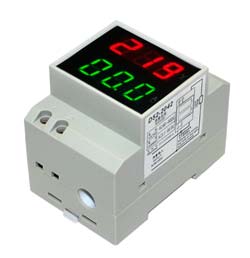  Volt-Ammeter for DIN rail  D52-2042 [LED, 80-300V, 200A, external trans.]