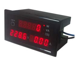  Panel Volt-Ammeter  DL69-2048 [BLACK, LED, 300V, 100A AC]