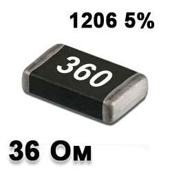 SMD resistor 36R 1206 5%