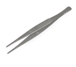  Technical tweezers, straight  PT-150x2.5 with a notch [150mm, unpolished, USSR]