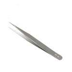 Precision tweezers straight 125 mm, stainless steel steel