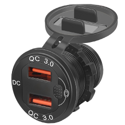 USB charger YC-A32KR Dual QC3.0 red indicator
