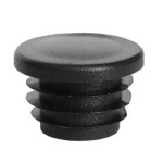 Plug for round pipe D=16mm internal black