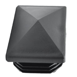 Plug for rectangular profile 40x60mm internal pyramids. black