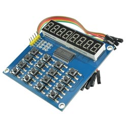 Keyboard - Matrix of buttons 4х4, 8 digits TM1638