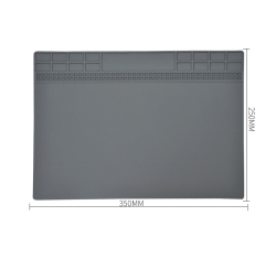 Heat resistant silicone mat TE-613 350*250 mm GRAY