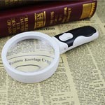 Handheld magnifier with illumination MG-77390B1 [90mm, x5, 2LED-backlight, glass]
