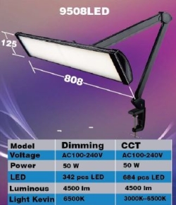 Work lamp Intbright 9508LED-50CCT-C dimming 684LED, 50W WHITE