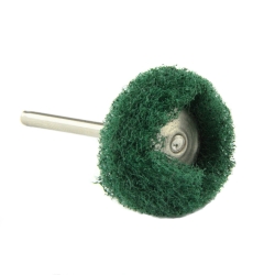 Полировочный нейлоновый диск с валом 25х3мм зеленый