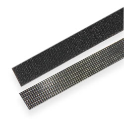 Лента-липучка двусторонняя Velcro  [10мм х1м] ЧЕРНАЯ полимер