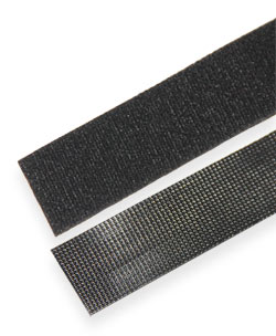Лента-липучка двусторонняя Velcro  [25мм х1м] ЧЕРНАЯ полимер