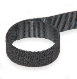  Double-sided Velcro tape  Velcro [20mm x1m] BLACK polymer