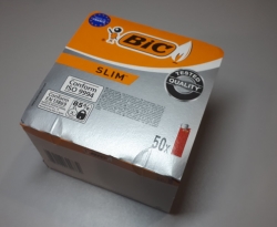 Запальничка газова кремнева BIC J23 Slim пластикова, асорті ОРИГІНАЛ