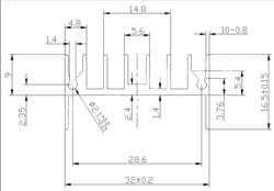 Радіатор алюмінієвий 30*32*16.5MM TO-3P aluminum heat sink (with pin)