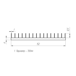 Profile Ш152 X 17.5 (1 meter) substandard