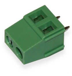 Клемник гвинтовий XK128v-5.0-02p (сталь) Зелений