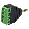 Plug<gtran/> 3.5mm 4-pin with terminal block<gtran/>