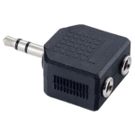 Adapter, splitter<gtran/> HM-335 3.5mm to 2x3.5mm plastic<gtran/>