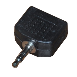 Adapter, splitter HM-335 3.5mm to 2x3.5mm plastic