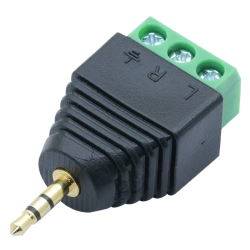 Plug 2.5mm 3-pin with terminal block