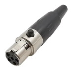 Cable socket mini XLR 5-pin female