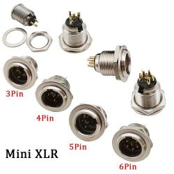 Plug to body mini XLR 6-pin male