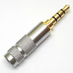 Plug to cable HM-133 4-pin 3.5mm Gray