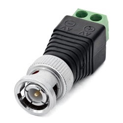 Connector BNC for cable with terminal block, plug