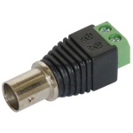 Connector BNC for cable with terminal block, socket
