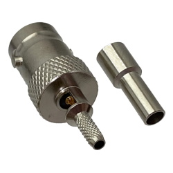 RF connector BNC female to RG174 cable for crimping