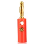 Banana fork 4mm HH5146 Gold plastic red