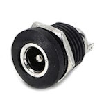 Power socket DC-022D 5.5/2.1mm plastic fastening p/nut