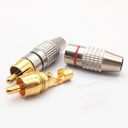 Plug to cable 270RCA tulip red