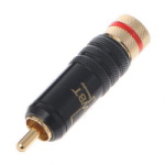 Штекер на кабель RCA WBT-0144 тюльпан червоний