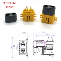 Battery connector XT60L-M.G.Y. Male