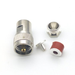 RF connector PL259 U-112B UHF male to RG6 cable