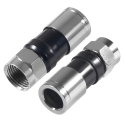 RF connector F-nut compression for cable 6.6mm RG6