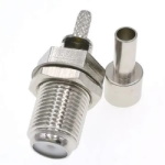 Connector F-socket for RG174 cable for crimping