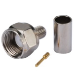 RF connector F-nut for RG58 cable for crimping