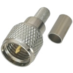 RF connector mini UHF male to RG58 cable